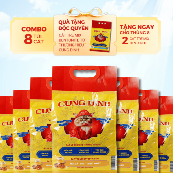 Combo Thùng 8 túi Cung Đình Tre mix Đất sét và hạt SAP