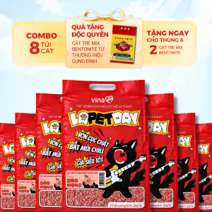 Combo 8 túi LaPetDay Đậu nành mix Tre mix Đất sét