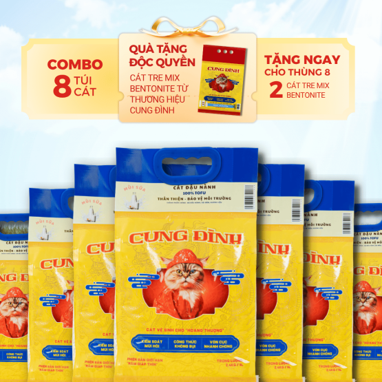 Combo Thùng 8 túi Cung Đình Xanh Đậu nành 100%